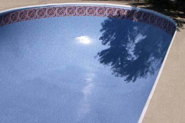 a newly installed perfect fit Garrett vinyl pool liner