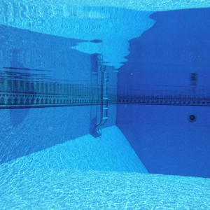 an underwater shot of an in ground pool with a Garrett liner