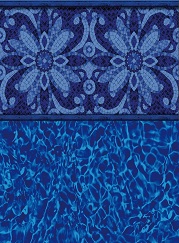 Starfire Tile / Deep Blue Sea inground pool liner pattern