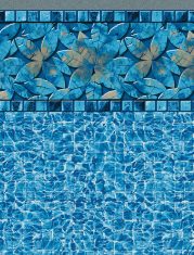 Rainforest Tile / Seaglass inground pool liner pattern