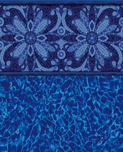 Starfire Tile / Deep Blue Sea inground pool liner pattern